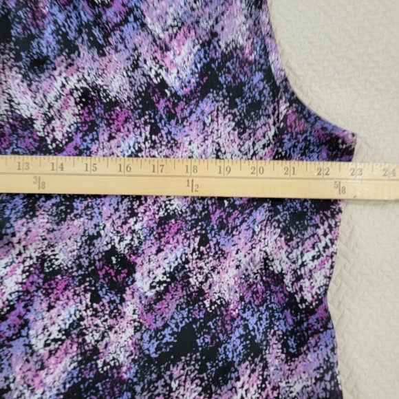 Tahari Sleeveless Blouse Purple Lavender Top Casual Career Pleated - Picture 7 of 13